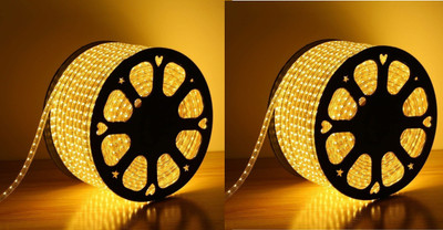 DOJI 176 LEDs 3 m Yellow Steady Strip Rice Lights(Pack of 2)