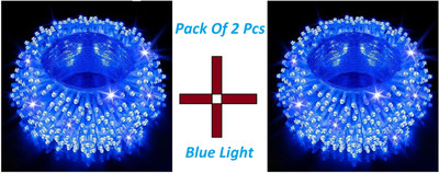 Growvibe 40 LEDs 15 m Blue Steady Bell Rice Lights(Pack of 2)