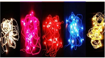 Local Charm 100 LEDs 7 m Multicolor Steady String Rice Lights(Pack of 5)