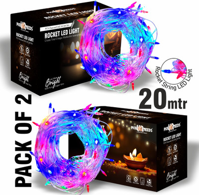 Pick Ur Needs 42 LEDs 20 m Multicolor Color Changing Bulb Rice Lights(Pack of 2)