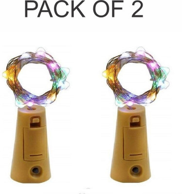 Urvi 21 LEDs 1.96 m Multicolor Steady String Rice Lights(Pack of 2)