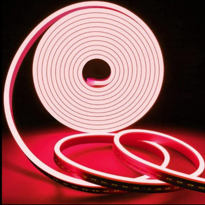 MANSAA 50 LEDs 5 m Red Steady Strip Rice Lights(Pack of 1)