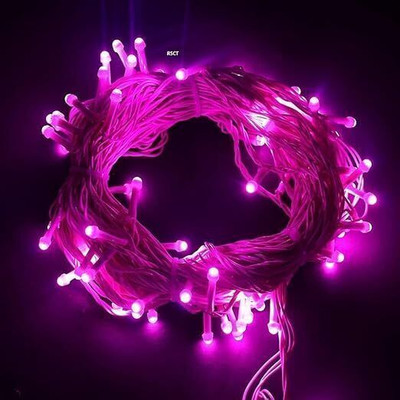 MUMU 42 LEDs 12 m Pink Steady Bulb Rice Lights(Pack of 2)