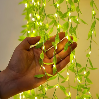 Rice light 120 LEDs 3 m Yellow Flickering Leaf Rice Lights(Pack of 1)