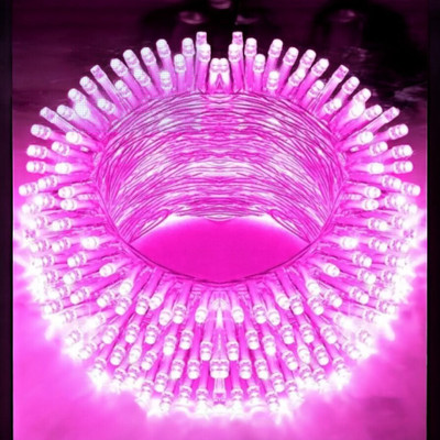 spark world 40 LEDs 11 m Pink Steady Bulb Rice Lights(Pack of 1)
