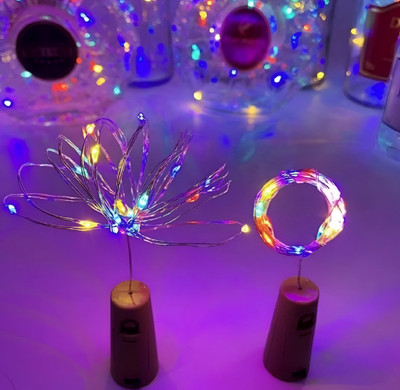 R Art 20 LEDs 2.08 m Multicolor Steady String Rice Lights(Pack of 4)