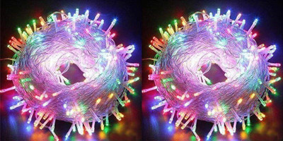 pompeo 25 LEDs 25.4 m Transparent Color Changing String Rice Lights(Pack of 2)