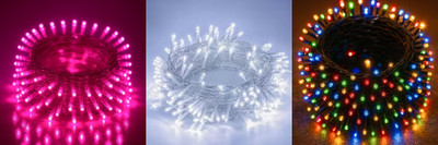 NKXIK 35 LEDs 10 m Multicolor Steady Strip Rice Lights(Pack of 3)