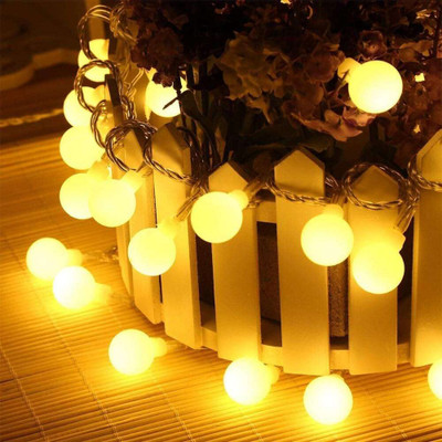 Weargin 20 LEDs 4 m Yellow Steady Ball Rice Lights(Pack of 1)