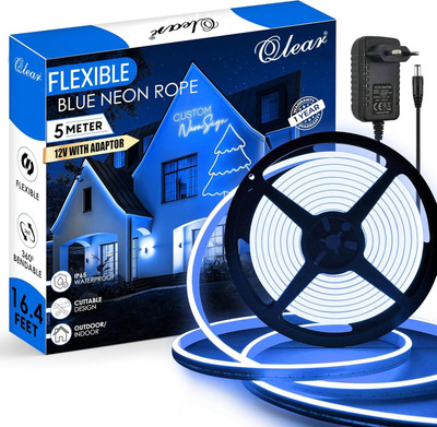 qlear 600 LEDs 5 m Blue Steady Strip Rice Lights(Pack of 1)