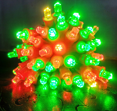 home decore 50 LEDs 10 m Green, Red Color Changing Bulb Rice Lights(Pack of 1)