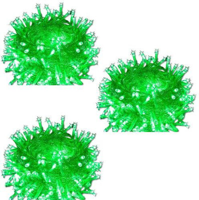 inooBeam 30 LEDs 7.01 m Green Steady String Rice Lights(Pack of 3)