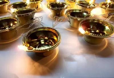 NIR JAY 18 LEDs 2 m Yellow Steady Diya Rice Lights(Pack of 1)