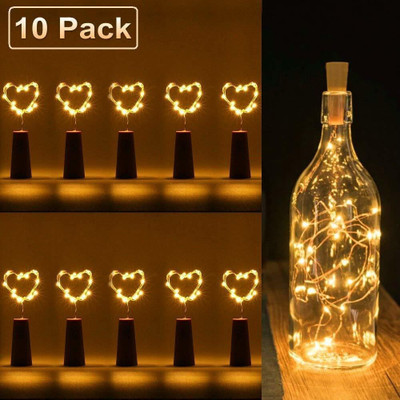 Local Charm 20 LEDs 1.02 m White Steady Bottle Rice Lights(Pack of 10)