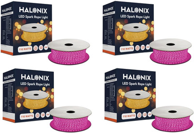 HALONIX 1200 LEDs 10 m Pink Steady Strip Rice Lights(Pack of 4)