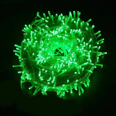 LightFlow 40 LEDs 10 m Green Steady Bulb Rice Lights(Pack of 4)