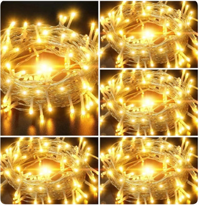 Business Squad 112 LEDs 12.5 m Yellow Steady String Rice Lights(Pack of 5)