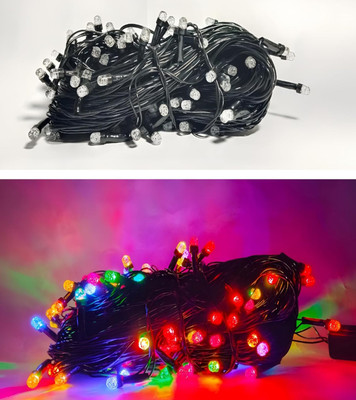 pompeo 80 LEDs 10 m Multicolor Color Changing, Flickering Bulb Rice Lights(Pack of 1)