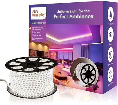 MURPHY 6000 LEDs 50 m White Steady String Rice Lights(Pack of 1)