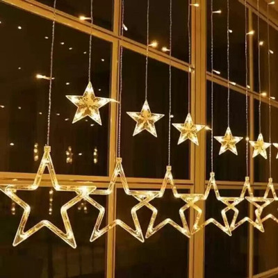 Meira Jewellery 138 LEDs 3.19 m Gold, Yellow Flickering, Steady Star Rice Lights(Pack of 1)