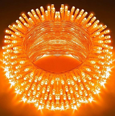 TRAVON 44 LEDs 12 m Orange Steady String Rice Lights(Pack of 1)