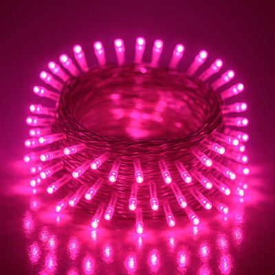 MPROW 40 LEDs 11 m Pink Steady Bulb Rice Lights(Pack of 2)