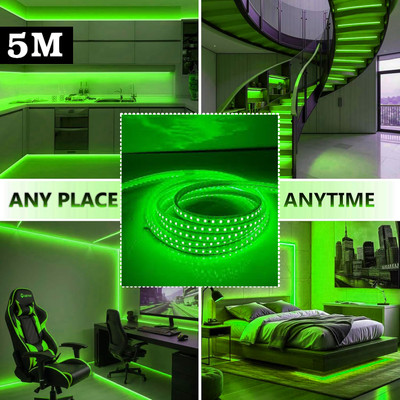 HexaGear 110 LEDs 5 m Green Steady Strip Rice Lights(Pack of 1)