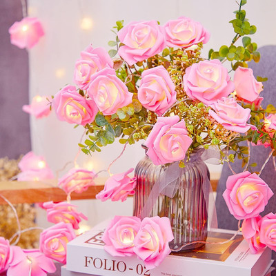 nirmala 14 LEDs 3 m Pink Steady Flower Rice Lights(Pack of 1)