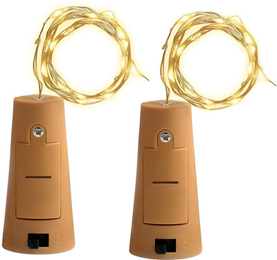 GIGAWATTS 20 LEDs 2 m Yellow Steady String Rice Lights(Pack of 2)