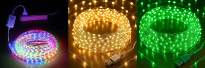 NKXIK 35 LEDs 10 m Multicolor Steady Strip Rice Lights(Pack of 3)