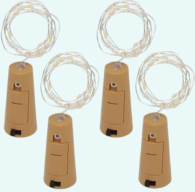NAVDEEP COLLECTION 20 LEDs 1.98 m Yellow Steady String Rice Lights(Pack of 4)