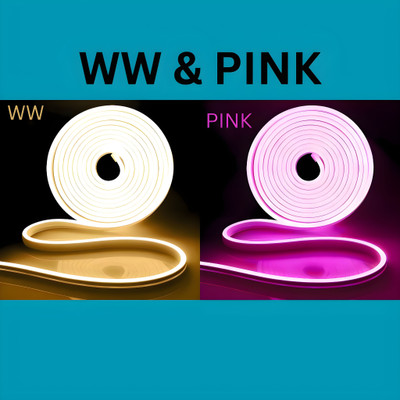 shinepark 600 LEDs 5 m Brown, White, Pink Steady Strip Rice Lights(Pack of 2)