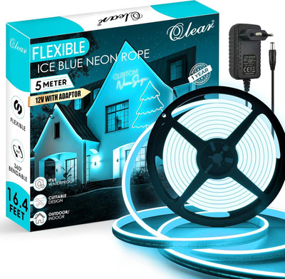 qlear 600 LEDs 5 m Blue Steady Strip Rice Lights(Pack of 1)