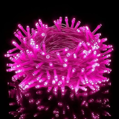 MANSAA 40 LEDs 11 m Pink Steady String Rice Lights(Pack of 1)