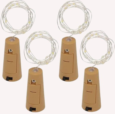 NAVDEEP COLLECTION 20 LEDs 1.98 m Yellow Steady String Rice Lights(Pack of 4)