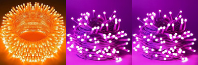 PKG 40 LEDs 11 m Multicolor Steady String Rice Lights(Pack of 3)