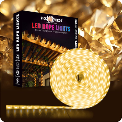 Daily Needs Shop 1200 LEDs 5 m Beige Steady Strip Rice Lights(Pack of 1)