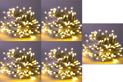 DOJI 36 LEDs 11 m Yellow Steady String Rice Lights(Pack of 5)