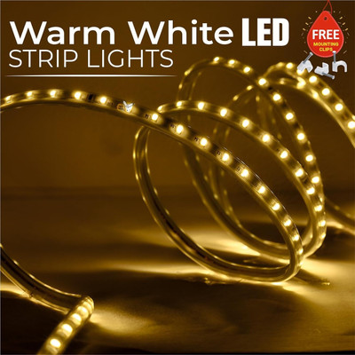 PRIMERISE 1200 LEDs 4 m Yellow Steady Strip Rice Lights(Pack of 1)