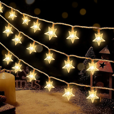 Ornalight 14 LEDs 3.5 m Yellow Flickering Star Rice Lights(Pack of 1)