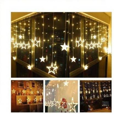 ZESTRUM 136 LEDs 5.08 m Yellow Color Changing Star Rice Lights(Pack of 1)