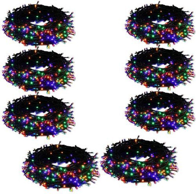 inooBeam 30 LEDs 7.01 m Multicolor Color Changing String Rice Lights(Pack of 8)