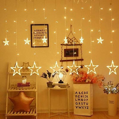 SEVENSPACE 138 LEDs 2.49 m Yellow Flickering Star Rice Lights(Pack of 1)