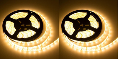 spark world 260 LEDs 4 m Yellow Steady Strip Rice Lights(Pack of 2)