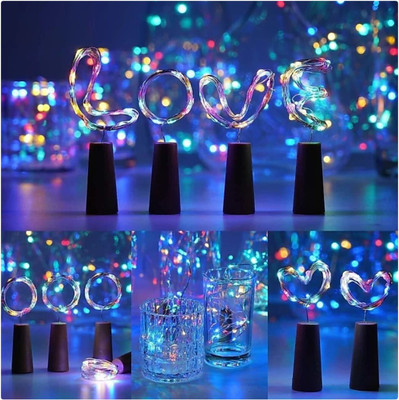Business Squad 20 LEDs 1.98 m Multicolor Steady String Rice Lights(Pack of 10)