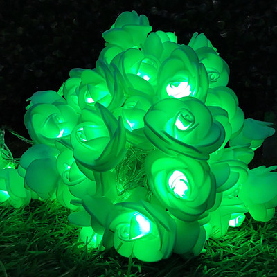 Meneon 20 LEDs 4 m Green Steady Flower Rice Lights(Pack of 1)