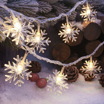 WunderVoX 14 LEDs 3.35 m Transparent Steady Snow Flake Rice Lights(Pack of 1)