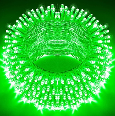 MPROW 40 LEDs 11 m Green Steady Bulb Rice Lights(Pack of 5)