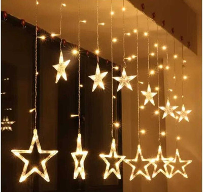 Vespa 12 LEDs 3 m Yellow Flickering Star Rice Lights(Pack of 1)
