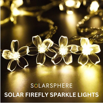 SolarSphere 100 LEDs 12 m Beige Flickering String Rice Lights(Pack of 1)